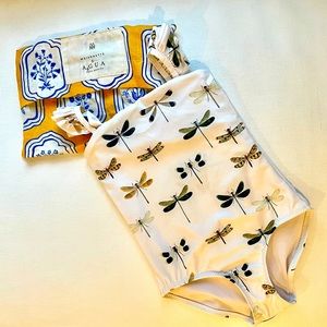 Agua Bendita x maisonette girls swimsuit 2T dragonfly pattern